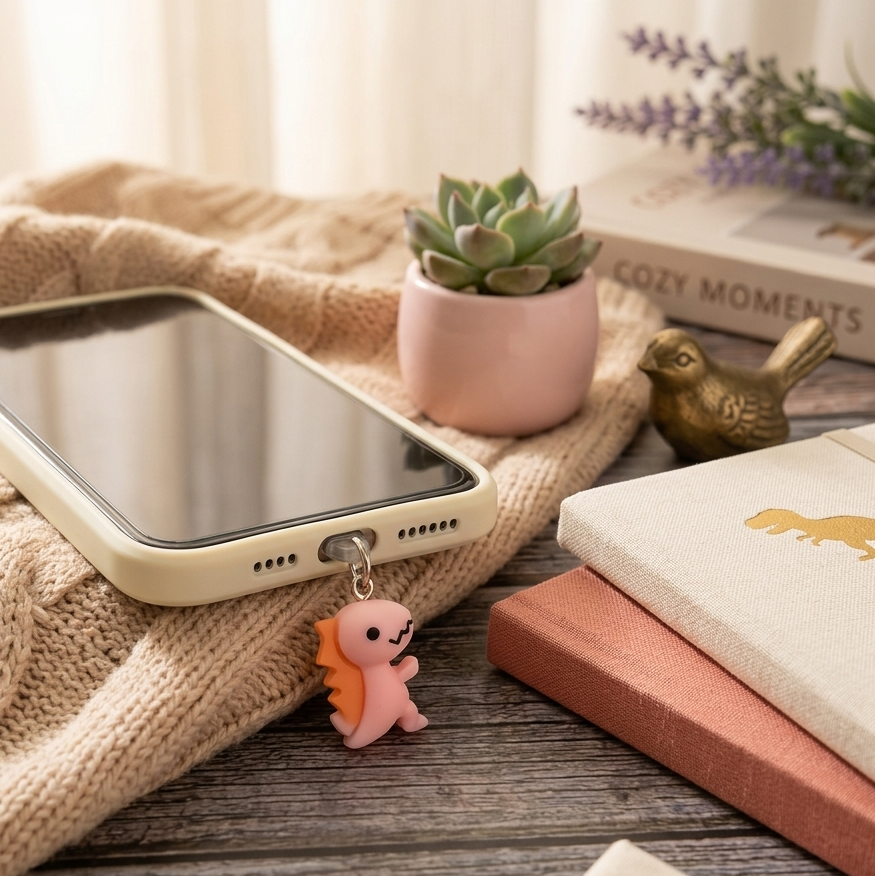 🦖 Cute Dinosaur Phone Charm – The Perfect Accessory for Dino Lovers
